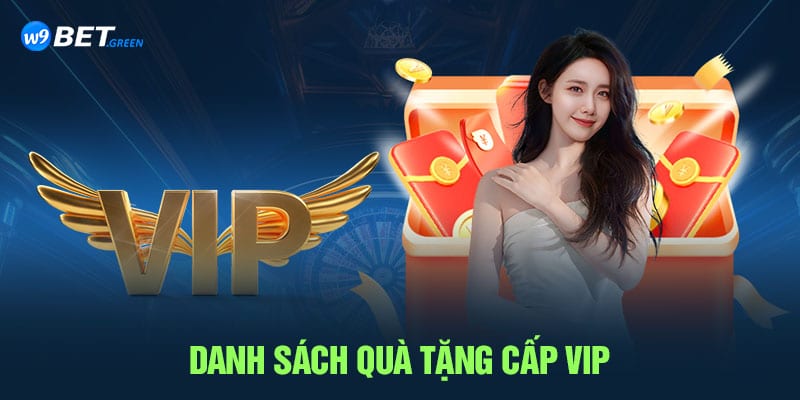 Danh sách quà tặng cấp vip